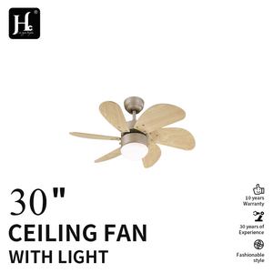 Ventilateur de plafond C075 de 33 pouces avec kit d'éclairage, équipé d'une télécommande, ventilateur à 6 pales en panneau de fibres de moyenne densité - Product Image 2