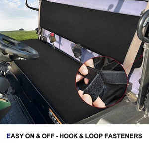 Fundas de Asiento para UTV Kawasaki Mule Pro FXT DXT <span class=keywords><strong>FX</strong></span> DX 2015-2023, Funda de Asiento Negra Impermeable y Resistente a los Arañazos, Ajuste OEM KAF080-039 - Product Image 6