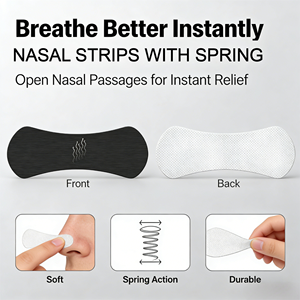 Plester Mulut Extra Clear Stop <span class=keywords><strong>Snoring</strong></span> Breathe Right dengan Asam Hialuronat Hipoalergenik & Pendukung Tidur - Product Image 3