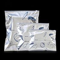 Herbruikbare aluminiumfolie bewaartassen met schuifrits voor koelkast en vriezer, 10 stuks, houdt eten, vlees en zeevruchten vers