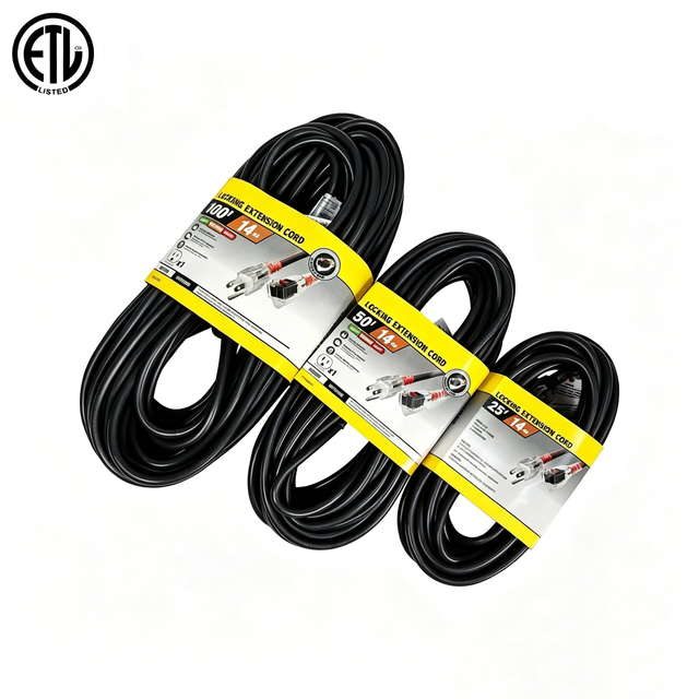 ETL Standard 25ft 50ft 100ft SJTOW 12/3 Extension Cord Heavy Duty Cold Weatherproof Construction Power Cable Bulk