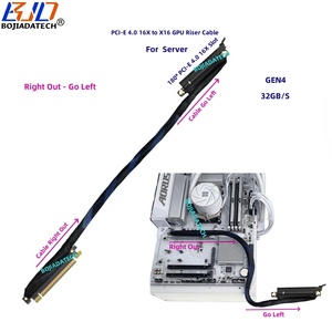 Tốc độ cao 180 độ <span class=keywords><strong>PCI</strong></span>-E 4.0 X16 gen4 PCIe X16 Card đồ họa GPU Riser cáp mở rộng 32Gbps 0.4m 0.8m 1m cho ai máy chủ - Product Image 2