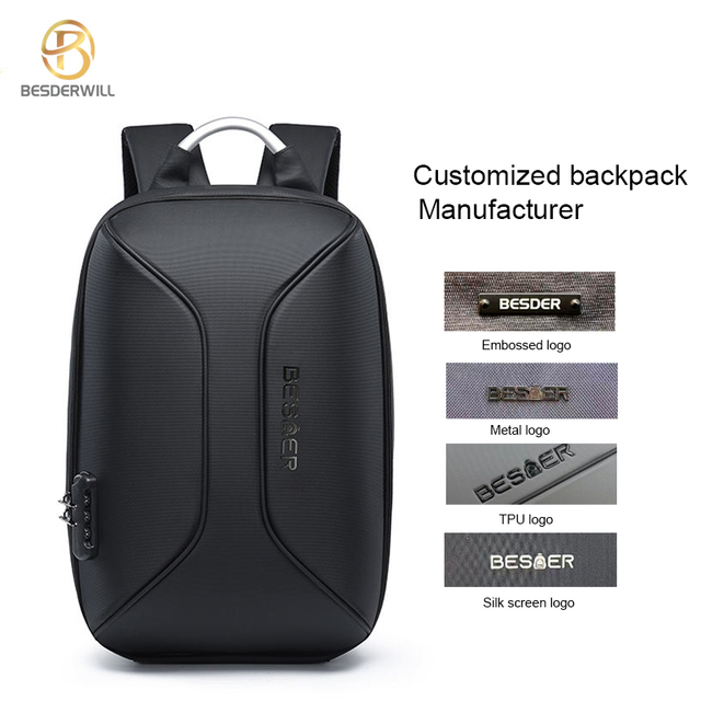 BESTWILL Men's Business Laptop Backpack Zipper Water Resistant Durable Lightweight Nylon Breathable Large Capacity Travel