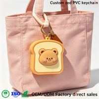 Porte-clés en PVC souple imprimé avec logo personnalisé, porte-clés en caoutchouc personnalisé, vente en gros de porte-clés publicitaires pour entreprises