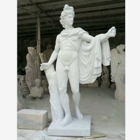Sculptures de statue d'hercule zeus humain en marbre naturel