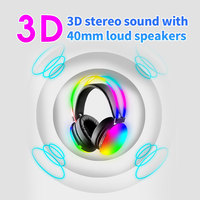 2.4G HiFi Qualité Sonore Silencieux Partie Casque 0 Retard 3D Stéréo Son Changement De Couleur Casque Ai Annulation Du Bruit