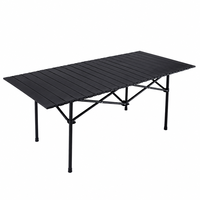 Table de camping, de plage et de pique-nique moderne et élégante en métal, mobilier d'extérieur polyvalent, portable, durable, pliable, gain de place, facile à utiliser