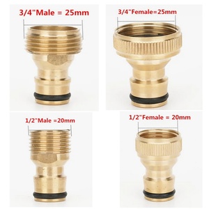 Herramientas de Riego para Jardín, Conector de Latón de 1/2" y 3/4", Conector Rápido para Manguera de Jardín, Accesorios para Pistola de Agua - Product Image 2