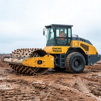 Rouleau compresseur vibrant CNCMC TRS08 8 tonnes, tambour large de 1600 mm avec tambour à pattes de mouton en option pour le compactage des surfaces routières