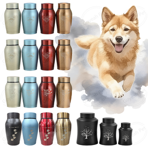Anıtlar paslanmaz çelik Pet Urns Paw baskı köpekler kediler için Creamtion <span class=keywords><strong>Urn</strong></span> külleri - Product Image 1