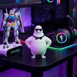 รูปปั้นนกสมัยใหม่ แว่นกันแดดเท่ๆ รูปปั้นอีกา ของตกแต่งสไตล์นอร์ดิก ของประดับตกแต่งโต๊ะทำงาน ของขวัญขึ้นบ้านใหม่สุดพิเศษ ตุ๊กตานกสีขาว - Product Image 5