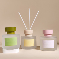 Logo personnalisé bouteille en verre parfum huile essentielle roseau arôme parfum diffuseur roseau coffrets-cadeaux pour la maison hôtel