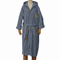 Peignoir de bain en tissu éponge pour hôtel et spa, lavable en machine, à capuche, pour couple, avec ceinture, léger, pour toutes les saisons
