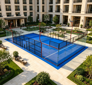 Cancha de Pádel Panorámica de Nuevo Diseño, Cancha de Tenis de Pádel de Vidrio con Vista Completa para Interiores y Exteriores, para Club Deportivo ZKBB ZKBB ZKBB ZKBB - Product Image 2
