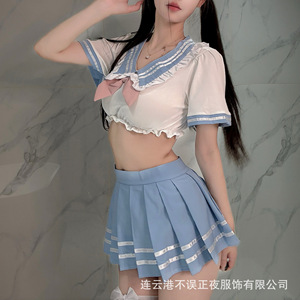 Sexy lingerie, erotic clothing, pajamas, pure and alluring JK short skirt, and seductive uniform sets for women. - Product Image 4