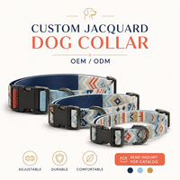 Ensemble collier et laisse pour chien 100% nylon, motif patte de dessin animé, doublure respirante et douce, tailles S-M-L, impression personnalisable, marque privée, accessoire pour chiot
