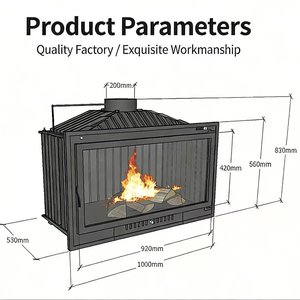 <span class=keywords><strong>Estufa</strong></span> de <span class=keywords><strong>Leña</strong></span> Independiente de Hierro Fundido Resistente a Altas Temperaturas para Interiores, para Sala de Estar - Product Image 6