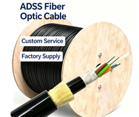 Kabel Optik Single Mode ADSS Tegangan Tinggi 24/48/96 Core untuk Jalur Transmisi Udara, Dapat Disesuaikan dari Pabrik