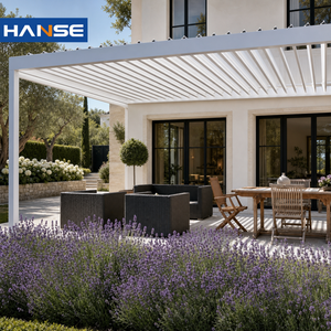 Pergola en aluminium multi-tailles, toit bioclimatique motorisé, revêtement poudré, écologique, antirouille, gazebo extérieur, villa, resort - Product Image 1