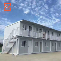Casa contenedor modular prefabricada de 20 pies al por mayor, paquete plano de construcción de oficina con material de panel sándwich y acero