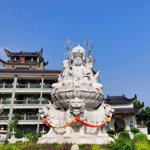 งานแกะสลักหินแกรนิตจีนรูปพระคุศติการ์บาห์ พระโพธิสัตว์จิโซ พระพุทธรูปทิเบต รูปปั้นทองสัมฤทธิ์ - Product Image 1