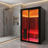 Sauna infrarouge moderne pour 2 personnes en cèdre canadien avec thérapie par lumière rouge