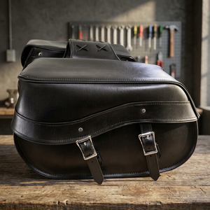 HMB-4147A หนัง PU รถจักรยานยนต์ถุงอานชุดกระเป๋าเดินทางรถมอเตอร์ไซด์ SADDLEBAG - Product Image 3