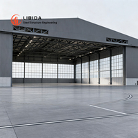 Hangar d'avion OEM, style de conception industrielle, structure en acier préfabriquée, bâtiments à ossature métallique, hangar préfabriqué