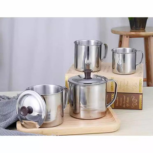Stainless Steel Mugs With Lids 7cm 8cm 9cm 10cm 11cm 12cm Polished <b>Tea</b> <b>Infuser</b> For School Cafeteria Hotel Use - Product Image 1