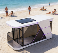 Capsule spatiale mobile, maisonnette en acier étanche pour le glamping et le camping, vente en gros directe d'usine