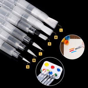 Ensemble de stylos pinceaux à eau, réservoir d'eau rechargeable, pointe souple avec poils en nylon, virole en métal pour débutants en <span class=keywords><strong>aquarelle</strong></span> et dessin au trait - Product Image 4