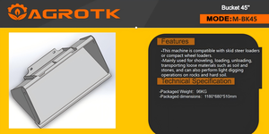 स्टॉक में मिनी स्किड ड्राइव के लिए दांतों के बिना बाल्टी के लिए 45 "बाल्टी - Product Image 5