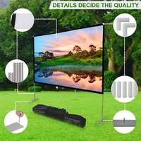 Écran de projection portable XJK 120 150 300 pouces, pliage rapide, utilisé en extérieur avec tissu de projection avant et arrière