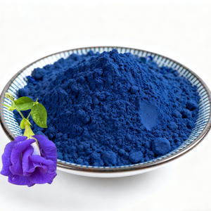 Extrait de fleur de <span class=keywords><strong>pois</strong></span> papillon <span class=keywords><strong>en</strong></span> poudre hydrosoluble, violet-bleu, 80-100 mesh, qualité alimentaire, 10:1, emballage sous vide <span class=keywords><strong>en</strong></span> fût - Product Image 1