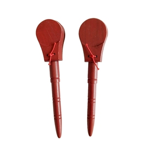 Wholesale Red Wooden Handled Castanet Kids Rhythm Percussion Instrument For Teaching Aids Preschool Educational <b>Musical</b> Toy - Product Image 1
