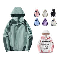 Veste imperméable coupe-vent pour homme 100% polyester, logo personnalisé, respirante, à capuche, pour la randonnée, le trekking, le camping en plein air