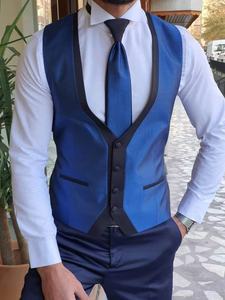 <span class=keywords><strong>Traje</strong></span> de la mejor calidad Blanche Homme Chic padrinos de boda pico solapa esmoquin <span class=keywords><strong>azul</strong></span> blanco negro hombres trajes boda Hommes Blancs Smo King - Product Image 6