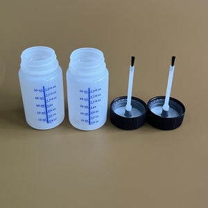 Bouteille en plastique vide de 60 ml en HDPE couleur naturelle de la marque TONBAY pour colle invisible anaérobie/UV avec bouchon à pinceau résistant aux enfants - Product Image 3