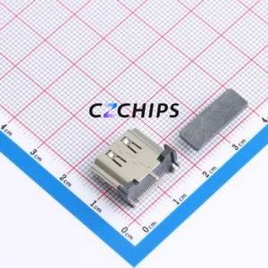 HDMI-224-H130 HDMI Connector SMD Connector ( Connector Type: HDMI-A )( Gender: Female )( Total Number of PINs: 19P ) - Product Image 2