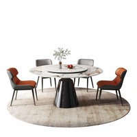 Ensemble table et chaises de salle à manger de style italien minimaliste moderne, mobilier de luxe pour la maison, salon ou hôtel