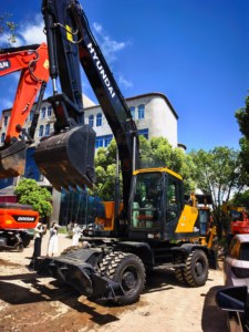 Excavatrice sur pneus moyenne HYUNDAI R 210W-9 de 21 tonnes fiable à vendre – Modèles R210WVS, R210W-7, R210W-9S – Prête à l'emploi – Originale Corée - Product Image 5