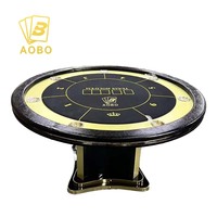 Table de poker Texas Hold'em ronde moderne sur mesure, table de poker professionnelle de casino, design personnalisé