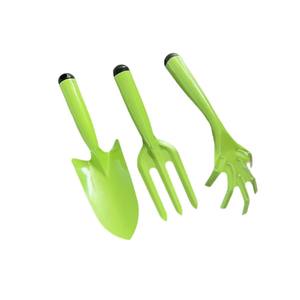 Otra pala de jardín de 3 dientes, de acero con recubrimiento en polvo verde, pala integrada para flores, uso agrícola, mango de plástico - Product Image 5