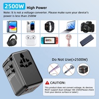 Adaptateur de voyage universel Worldplug 170W haute puissance GaN 4 ports à charge rapide