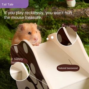 TailTale criceto criceto casa in legno eco-friendly per criceti nani criceti siriani gerbilli ricci piccoli accessori per animali domestici - Product Image 4