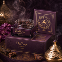 Lot de pots à épices carrés en verre de 50 ml à marque privée, pots à Bakhoor avec couvercle doré, conteneurs de parfum de niche haut de gamme, vente en gros