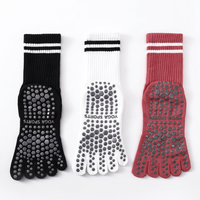 Chaussettes de yoga antidérapantes à cinq doigts pour femmes