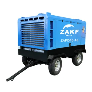 High efficiency 15 m3/min Diesel drive ZAPD15-18 portable electric air compressor for Municipal infrastructure