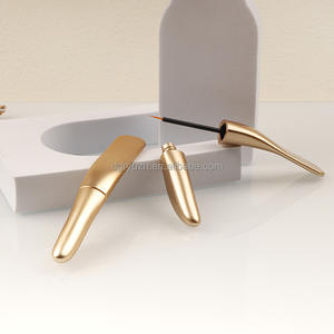 Оптовая продажа, 5 мл, пустая матовая Золотая трубка для подводки для глаз, уникальная пластиковая упаковка для косметических ресниц, горячего тиснения, маркировки макияжа - Product Image 5