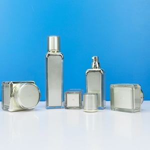 Wholesale Custom30g 50g White Square <b>Empty</b> Acrylic <b>Bottle</b> Container Jar With Lids - Product Image 1